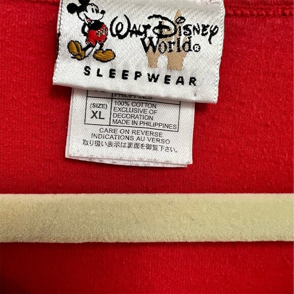 Disney Sleepshirt Women’s XL Red Mickey Mouse Sorcerer Embroidered WDW - Picture 4 of 5